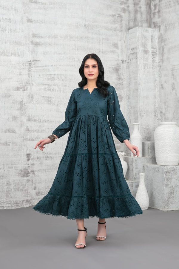 CELIA Stitched Exclusive Schiffli Embroidered Staple Maxi Designs