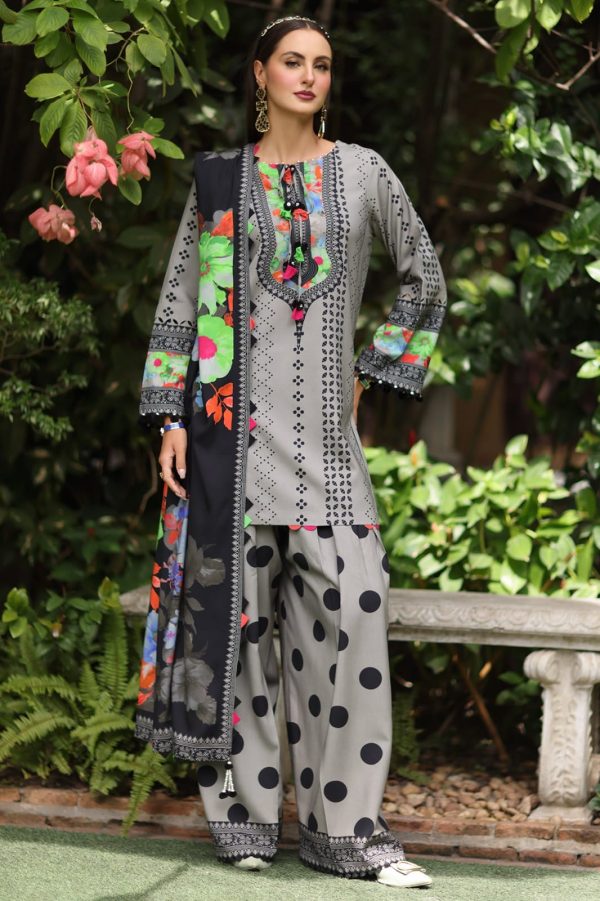 Charizma Bamper Sale  3-Pc Unstitched Embroidered Staple Suit