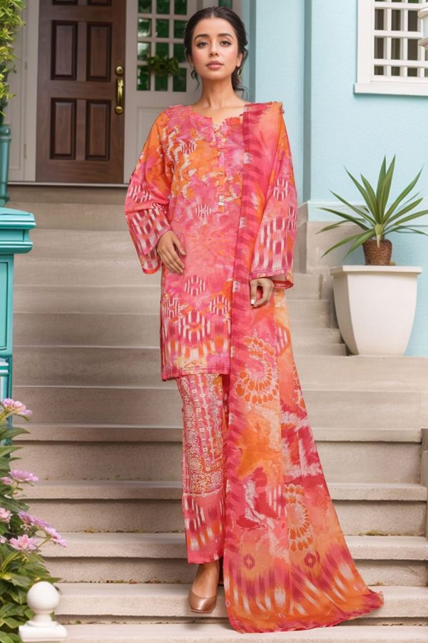Sada Bahar Stitched 3 Piece Printed Shimmered Cambric Collection'2025 - Image 5