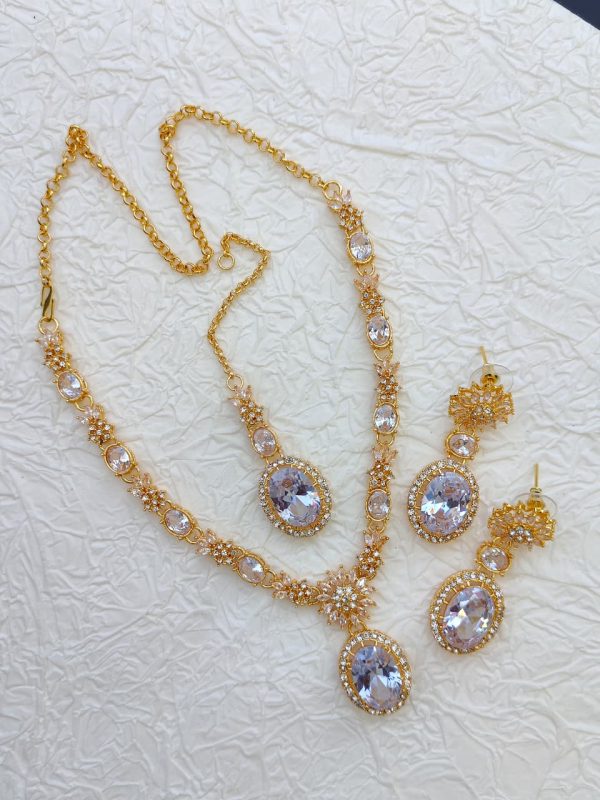Sparkling Zircon Necklace Set - Image 4