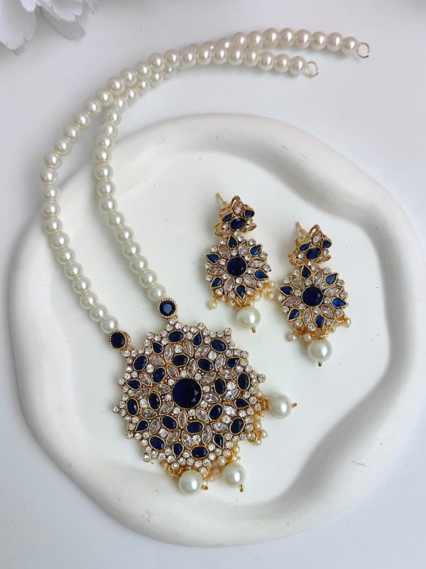 Polki & Zircones Pendent Set