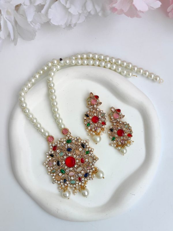 Polki & Zircones Pendent Set - Image 7