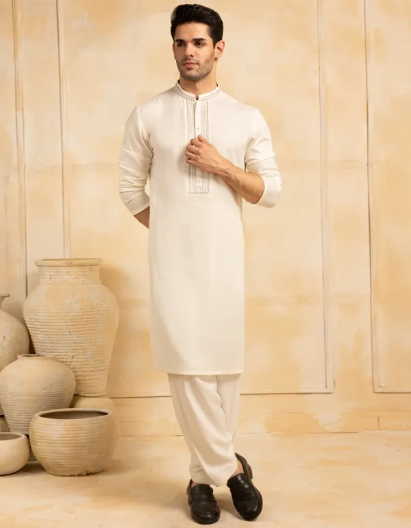 OFF WHITE AYUDIA FORMAL KAMEEZ SHALWAR - Image 4