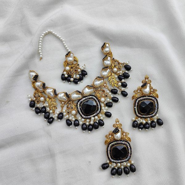 Luxury Turkish Gemstone & Mother Pearl Necklace Set - Image 7