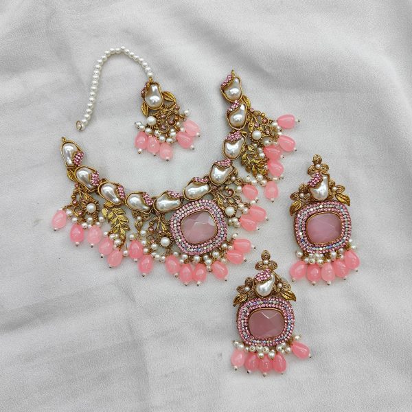 Luxury Turkish Gemstone & Mother Pearl Necklace Set - Image 6