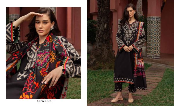 Charizma C-Print Printed Linen suit with Printed Irish Lenin Shawl Vol.1 * 3Pcs  Unstitched Collection - Image 4