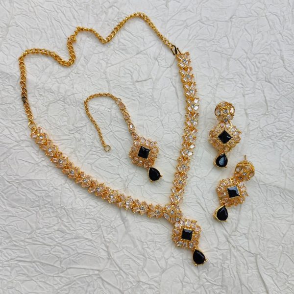 Semi Gemstone Sparkling Necklace Set - Image 2