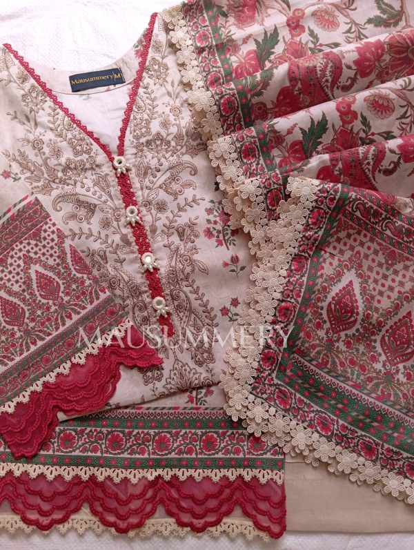 MAUSUMMERY PRINTED LAWN VOL 8 2025 3Pcs Stitch Lawn Collection - Image 9