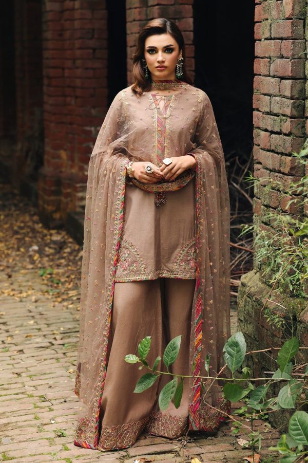 3-PC Stitch Embroidered Raw-Silk Suit